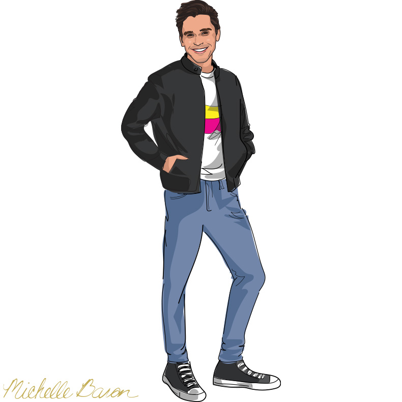 Michelle Baron Illustration Antoni for Queer Eye Find the Fab Five Book
